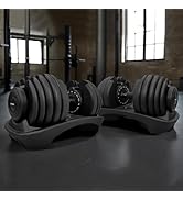 Amazon | 【新型 片手で可変】可変式ダンベル【24kg 15段階調整